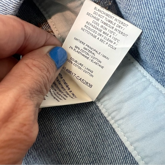 See By Chloe Denim Dress Mini Overall Trim Short Blue Jean size 36 4 seeby chloe - Picture 7 of 9